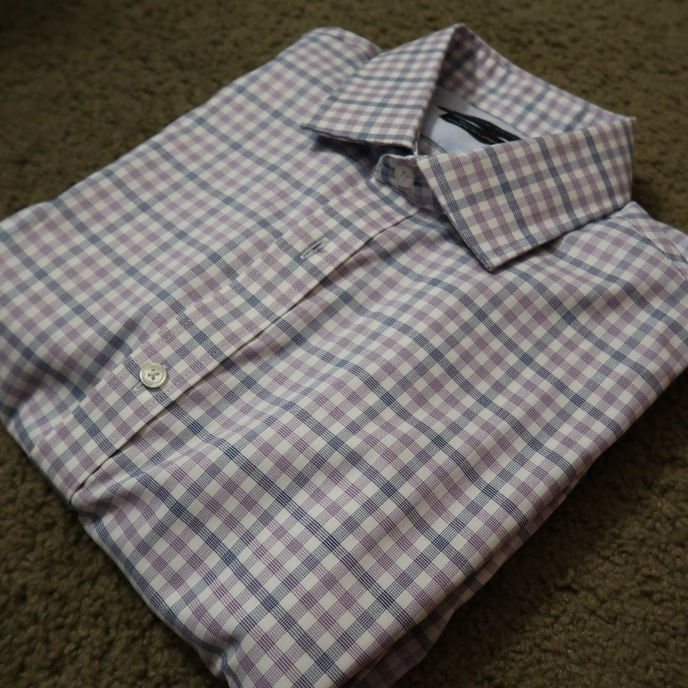 Tommy Hilfiger LARGE dress shirt purple/blue